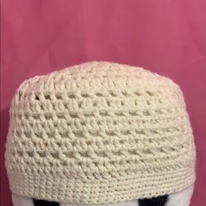 Off white knitted beanie